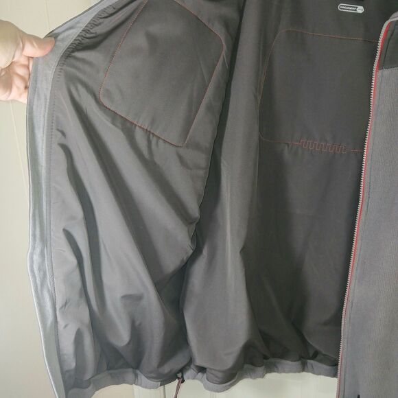 Cabelas Mens 2XL Outdoor Windshear Heated Vest NWOT Gray Red/Orange Zip Hunting - Picture 9 of 16